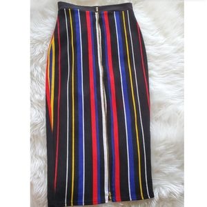 High Waisted Fashion Nova Multicolor Skirt